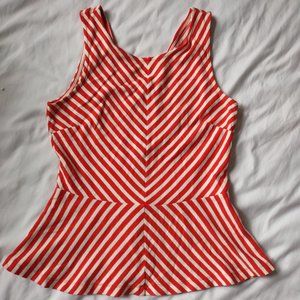 Banana Republic Candy Stripe Peplum Top